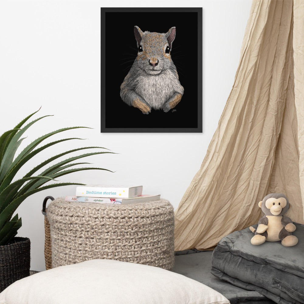 Grey Squirrel Digital Download Art Print