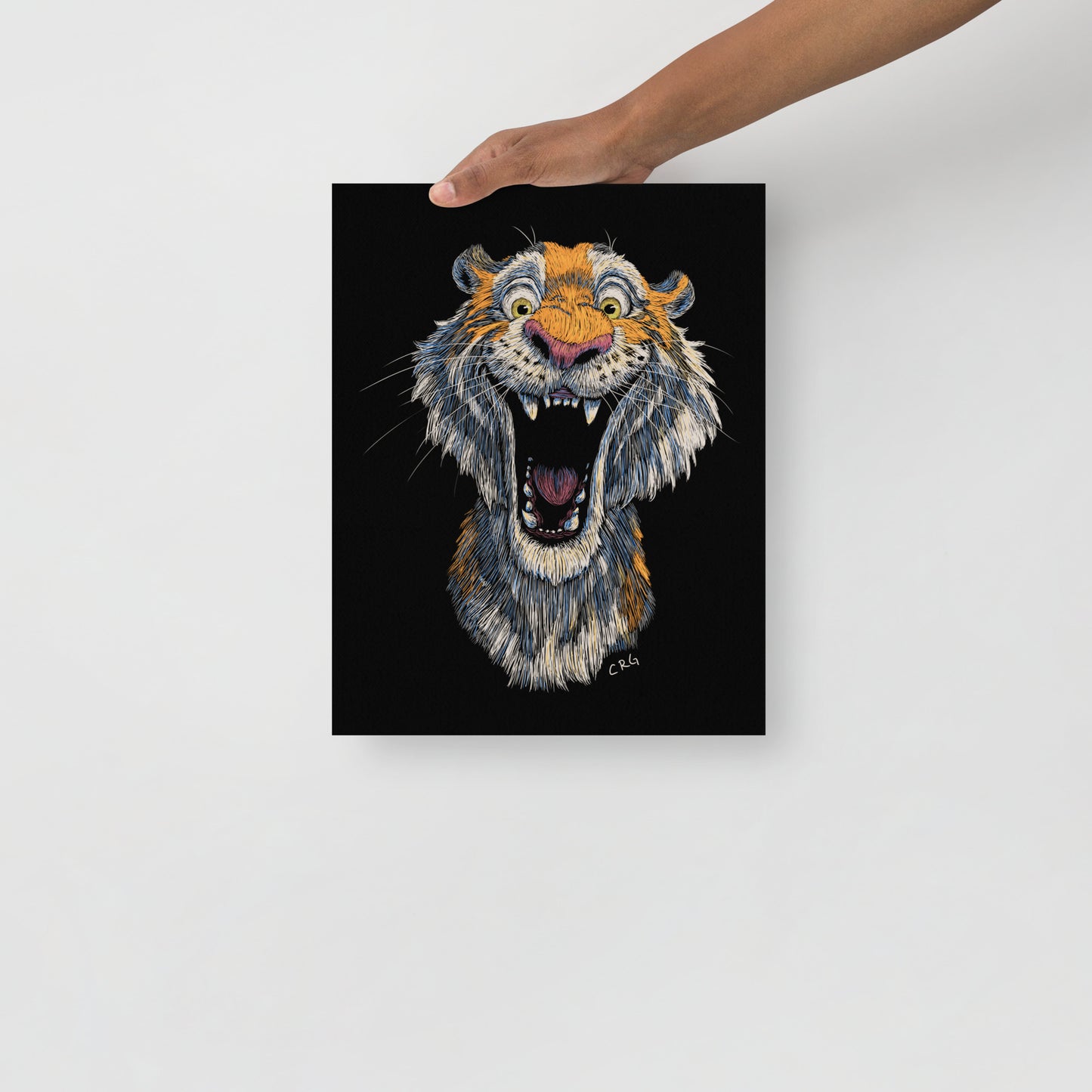 Smiling Tiger Canvas Art Print