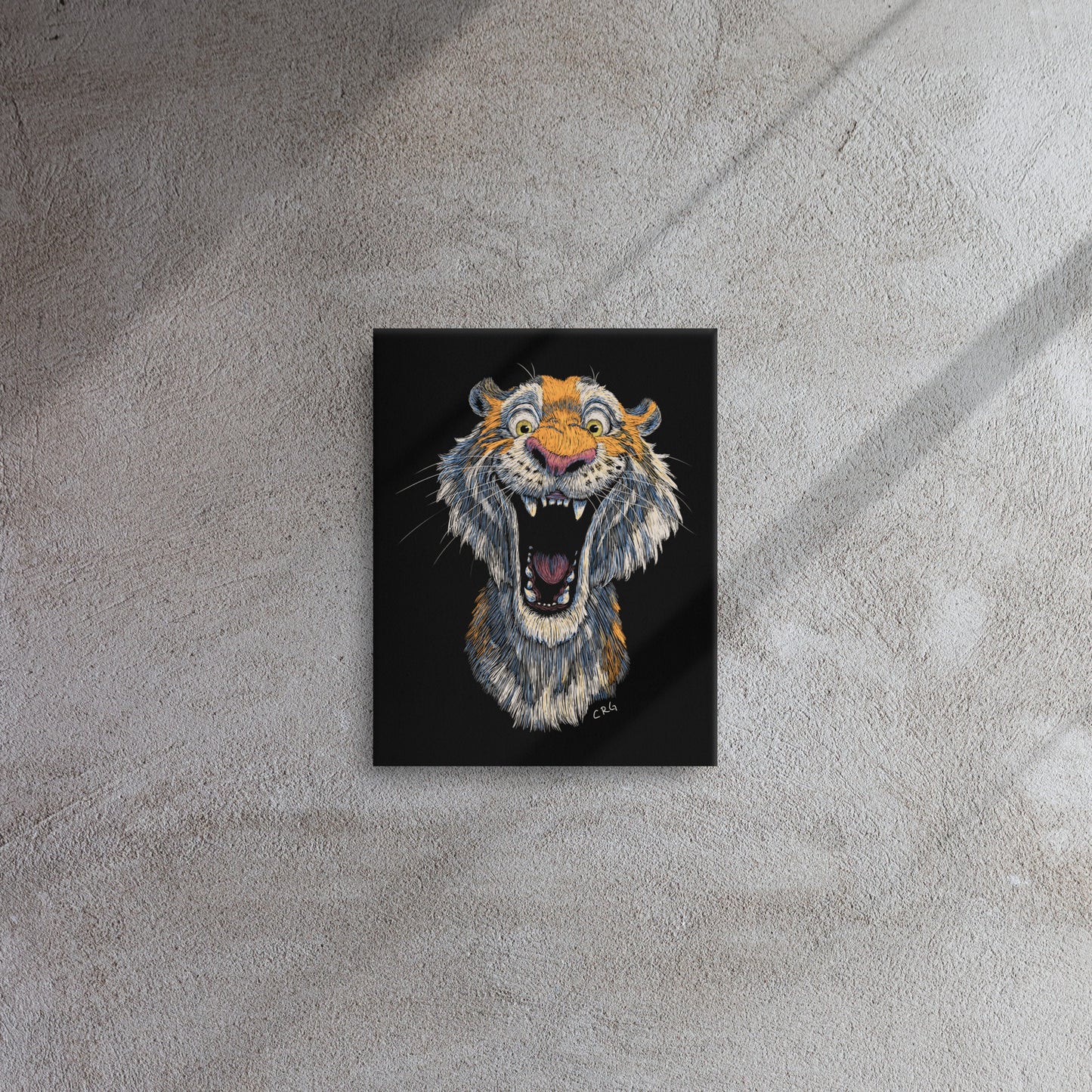 Smiling Tiger Canvas Art Print