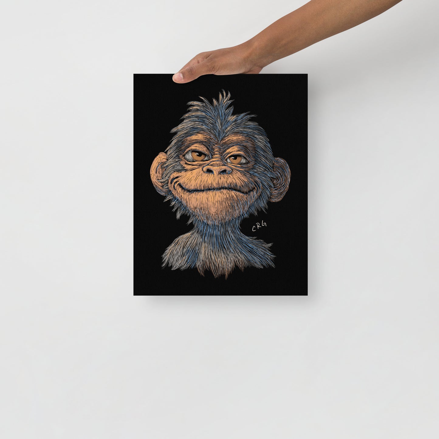 Smiling Chimpanzee Canvas Art Print