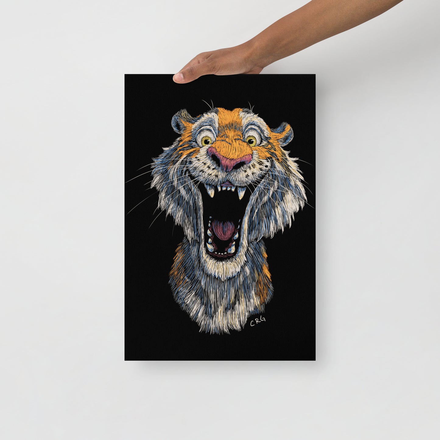 Smiling Tiger Canvas Art Print