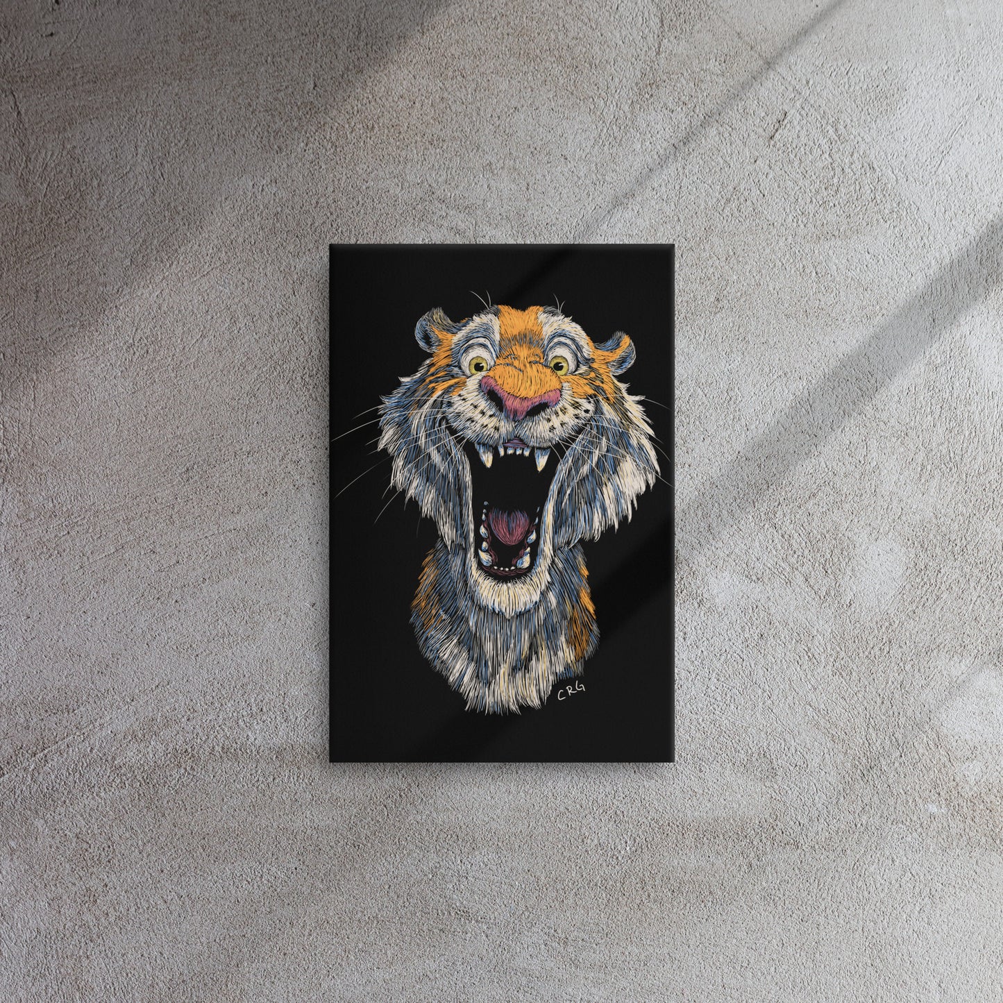 Smiling Tiger Canvas Art Print