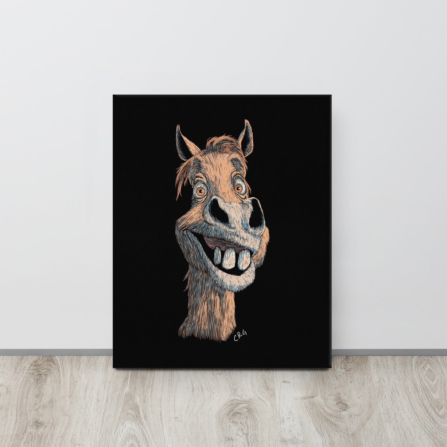 Smiling Horse Canvas Art Print