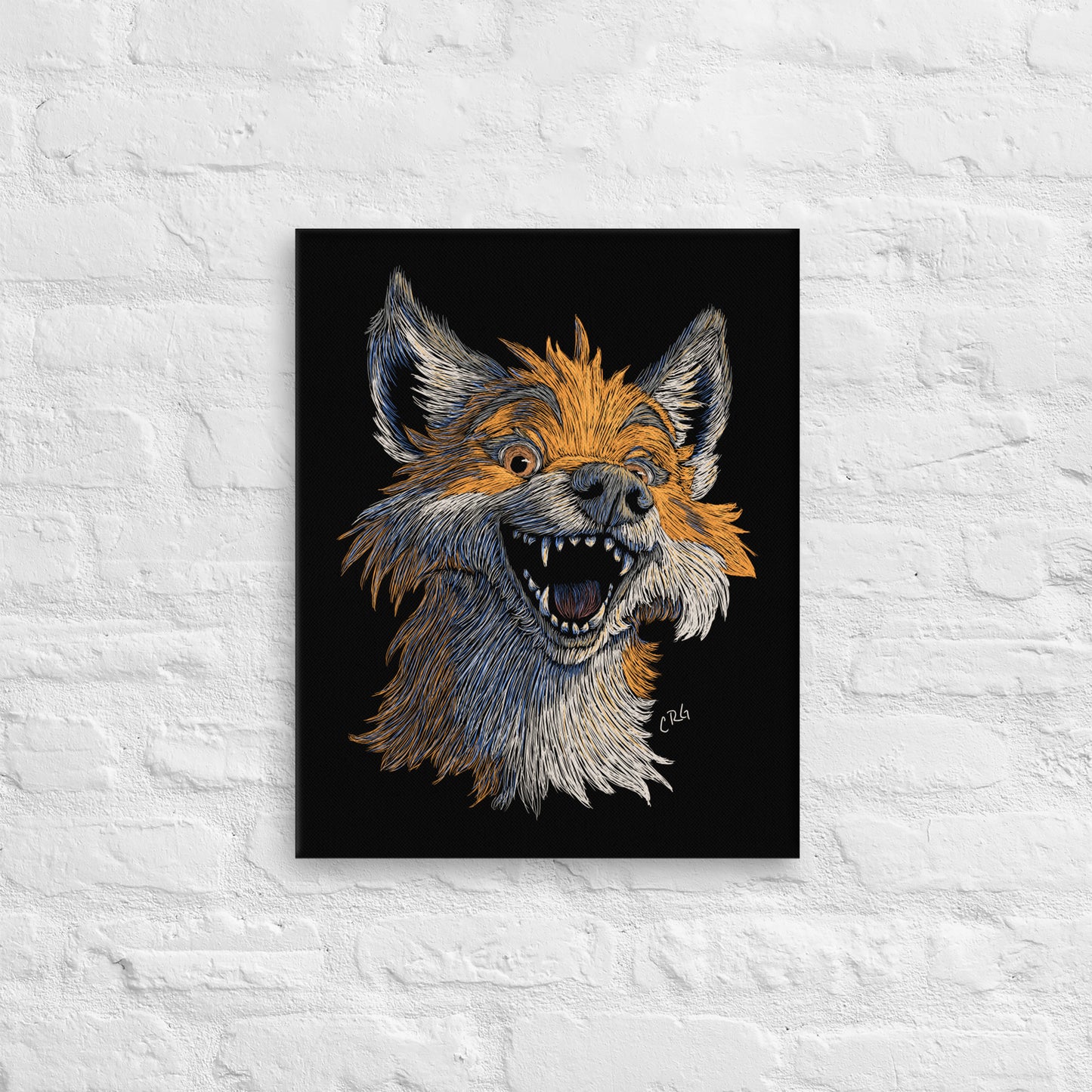 Smiling Red Fox Canvas Art Print