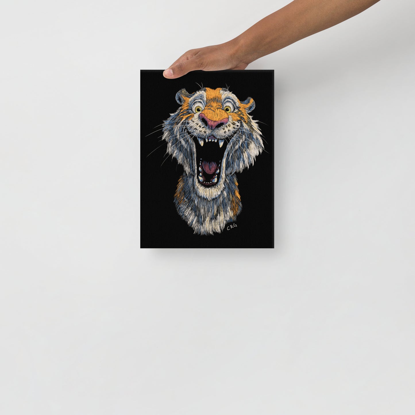 Smiling Tiger Canvas Art Print