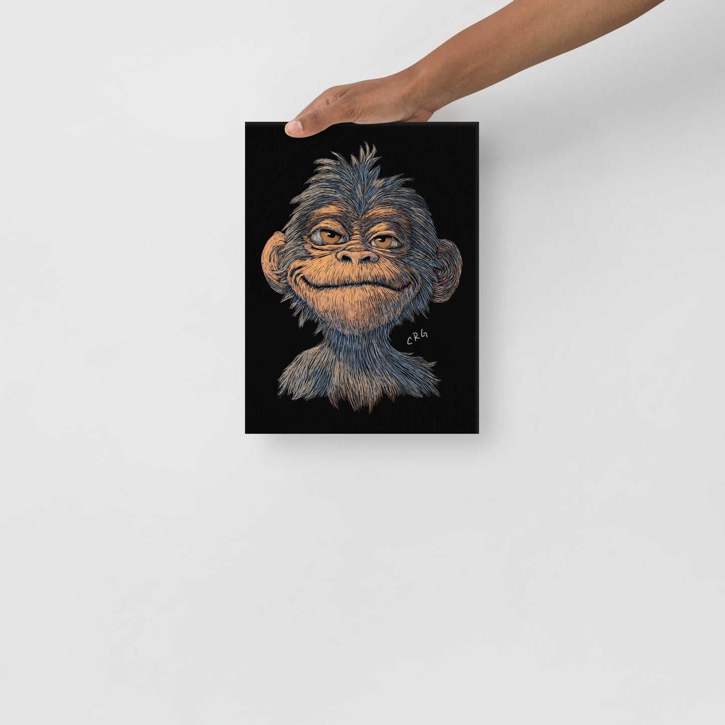 Smiling Chimpanzee Canvas Art Print