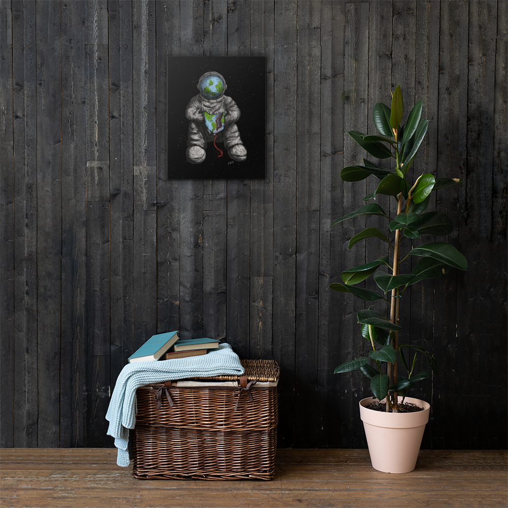 Astronaut with Popped Earth Balloon Art Prints