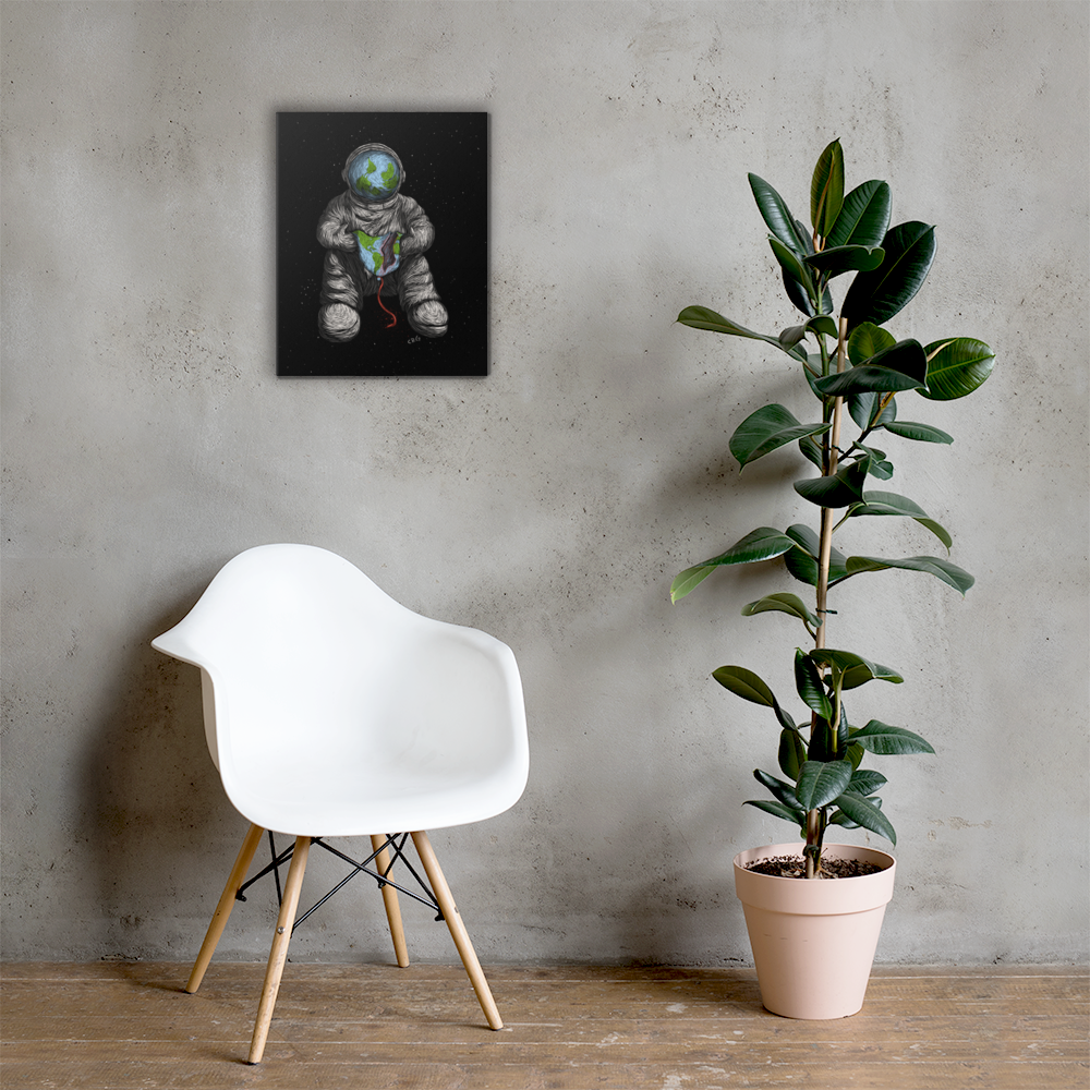 Astronaut with Popped Earth Balloon Art Prints