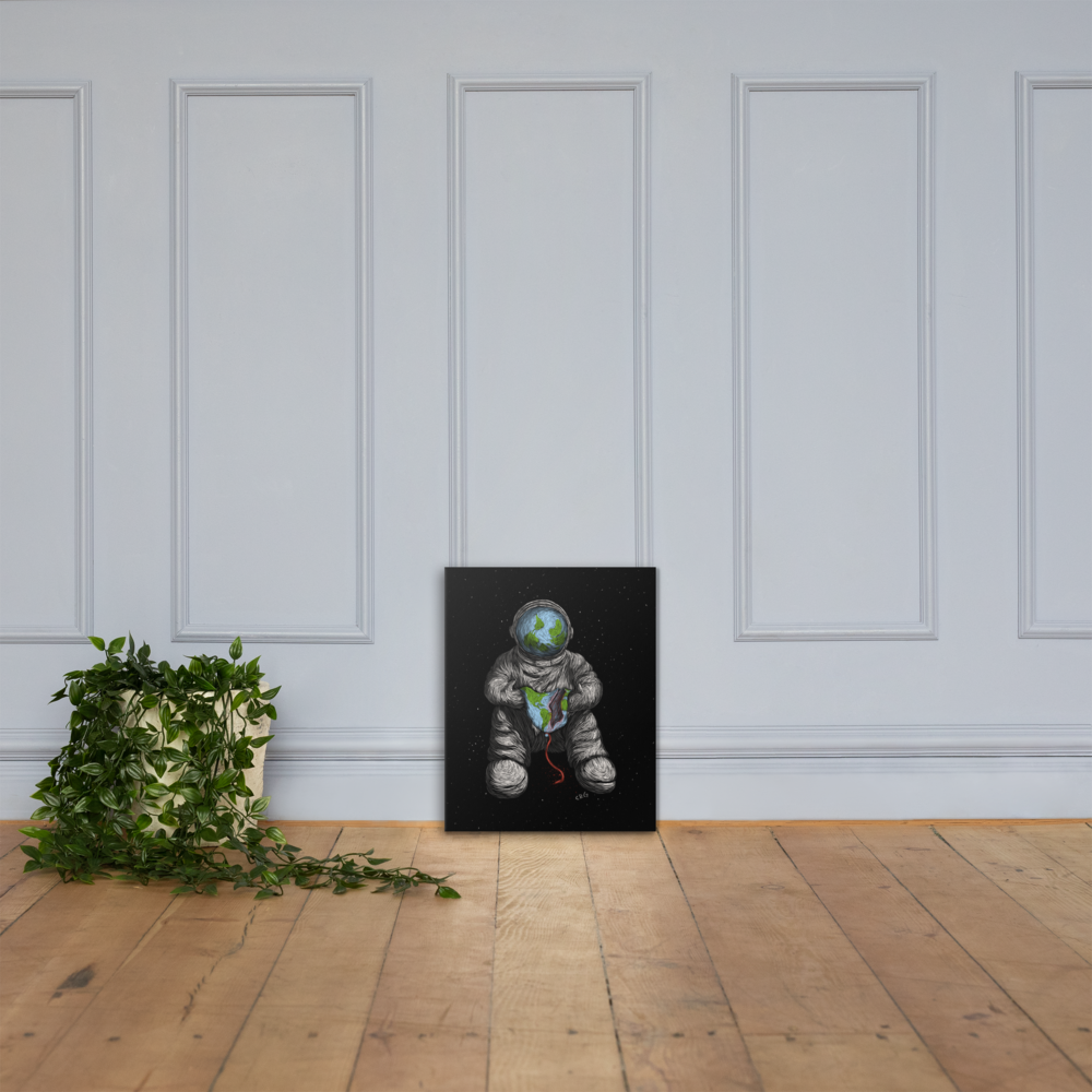 Astronaut with Popped Earth Balloon Art Prints