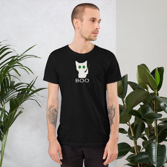 Black Cat in Ghost Costume Shirt