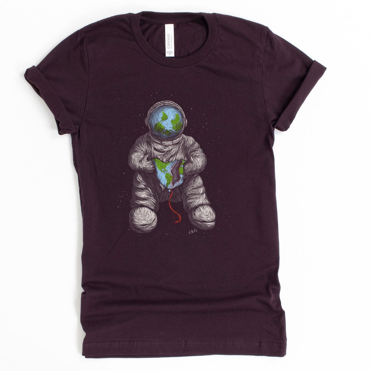 Astronaut with Popped Earth Balloon Shirt