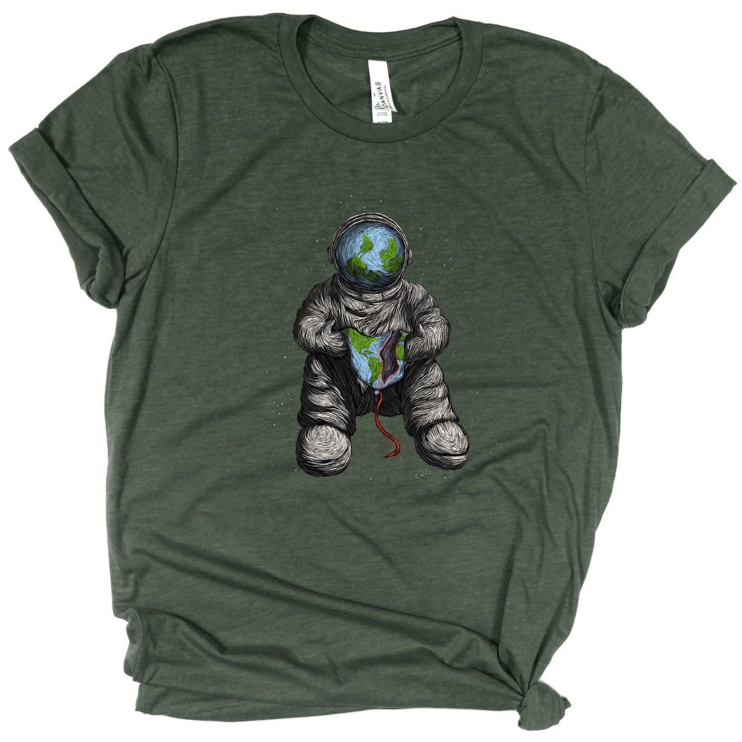 Astronaut with Popped Earth Balloon Shirt