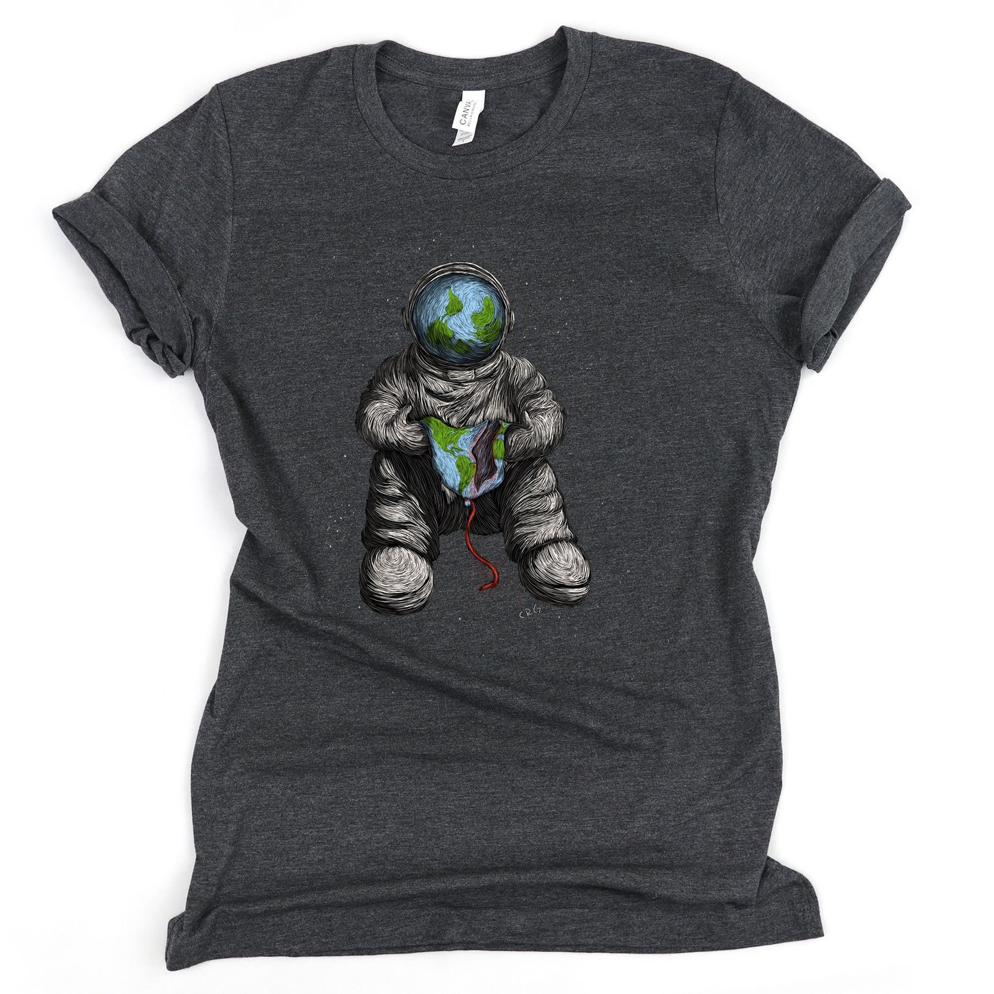 Astronaut with Popped Earth Balloon Shirt