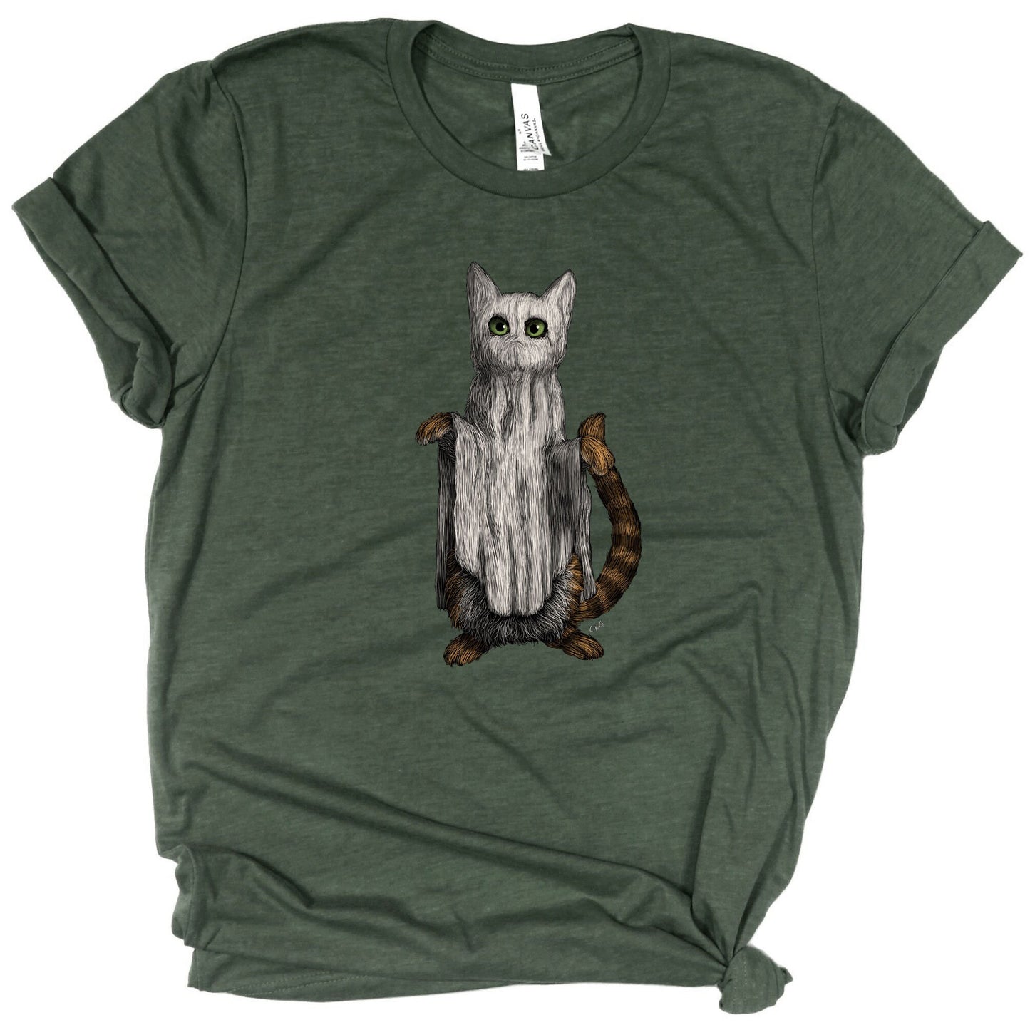 Cat Ghost Halloween Shirt