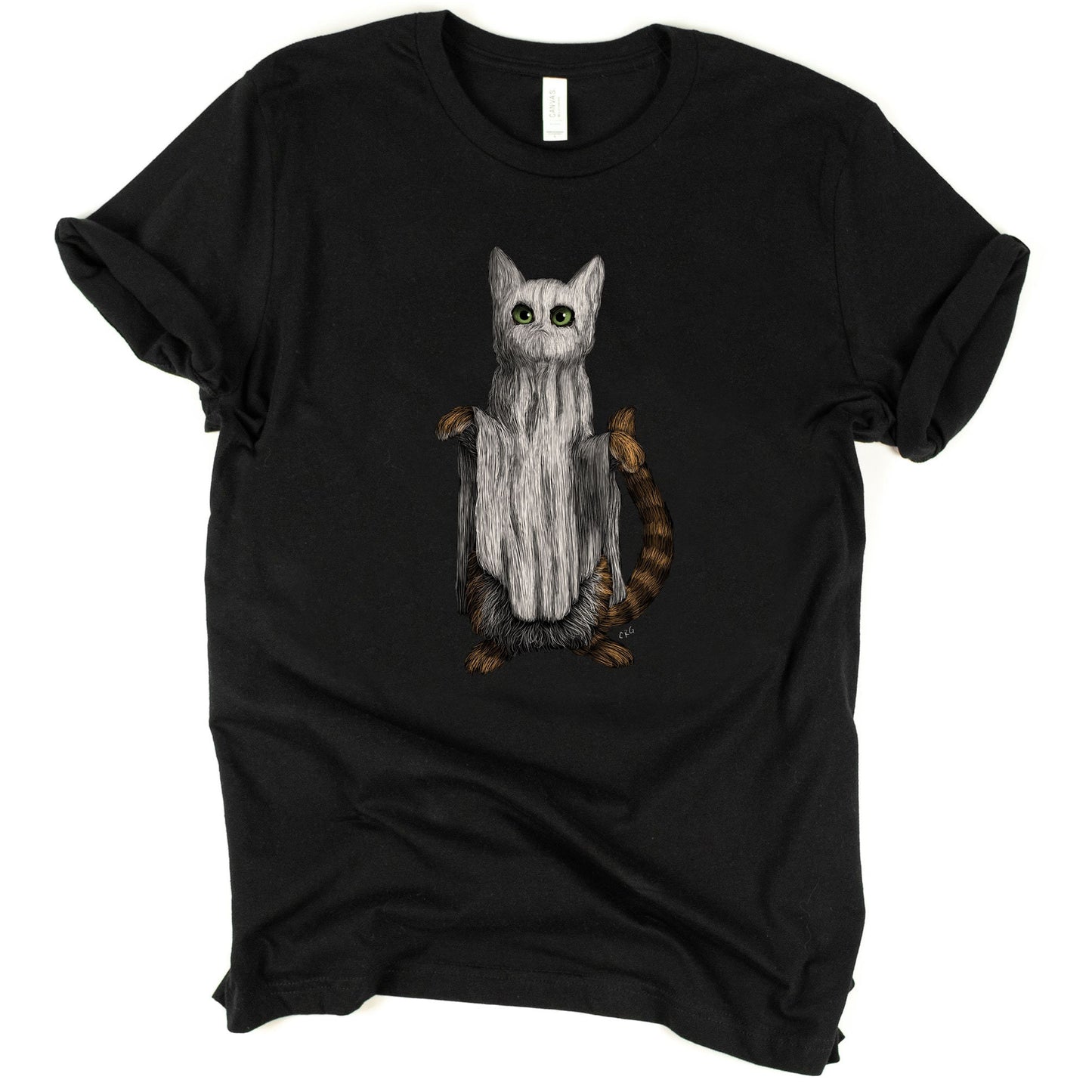 Cat Ghost Halloween Shirt