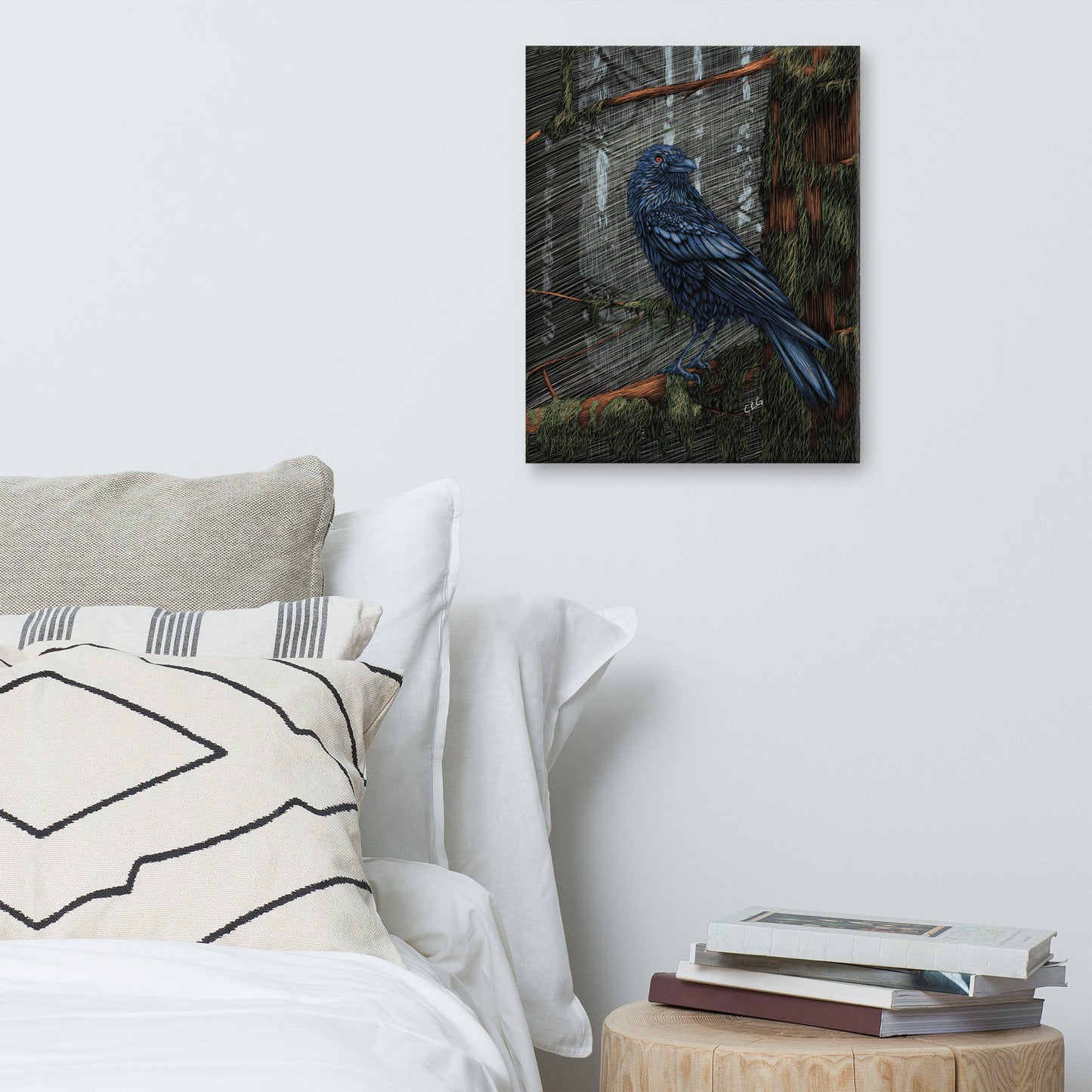 Raven Canvas Art Print