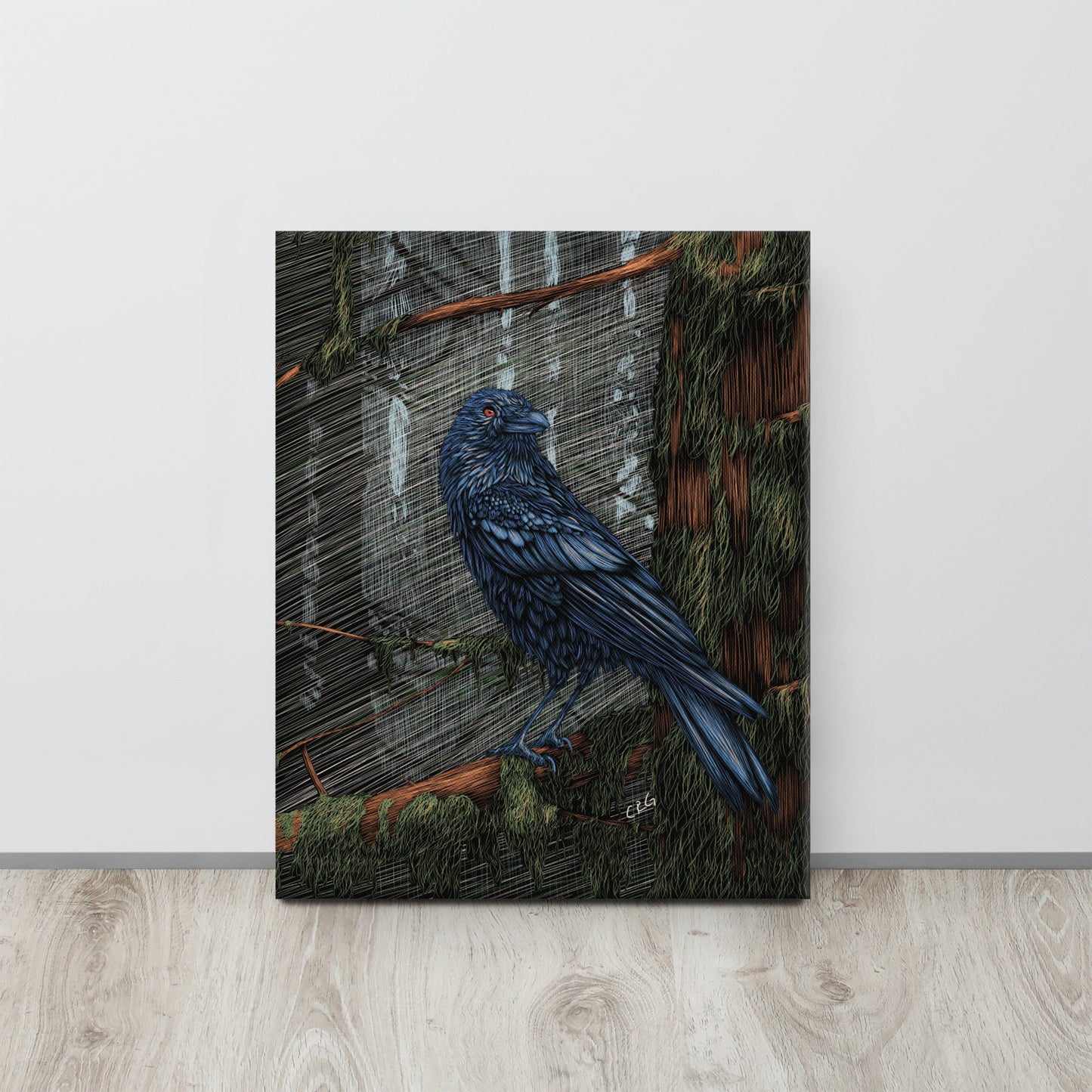 Raven Canvas Art Print