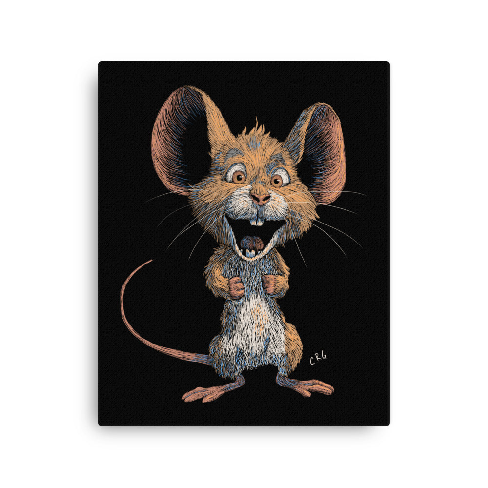 Smiling Mouse Canvas Art Print