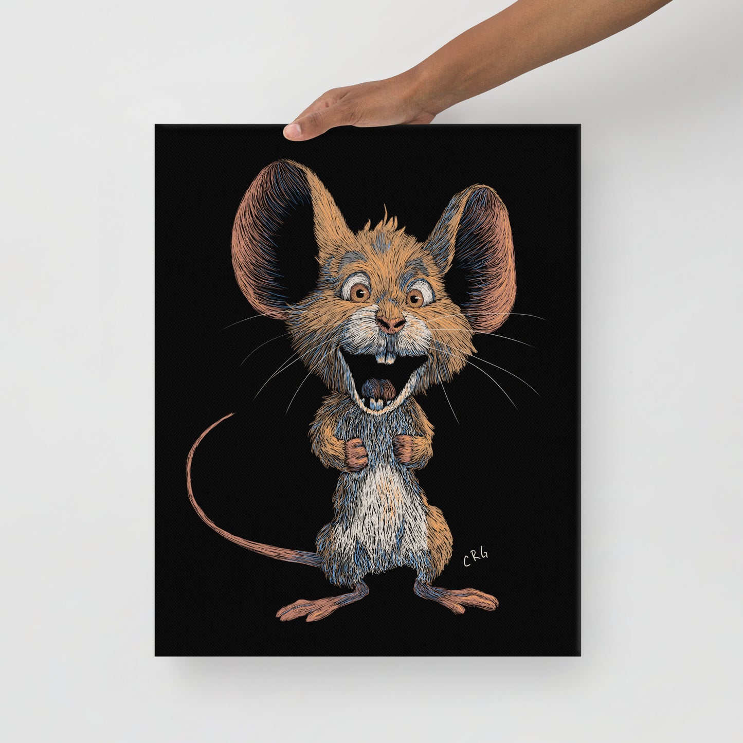 Smiling Mouse Canvas Art Print