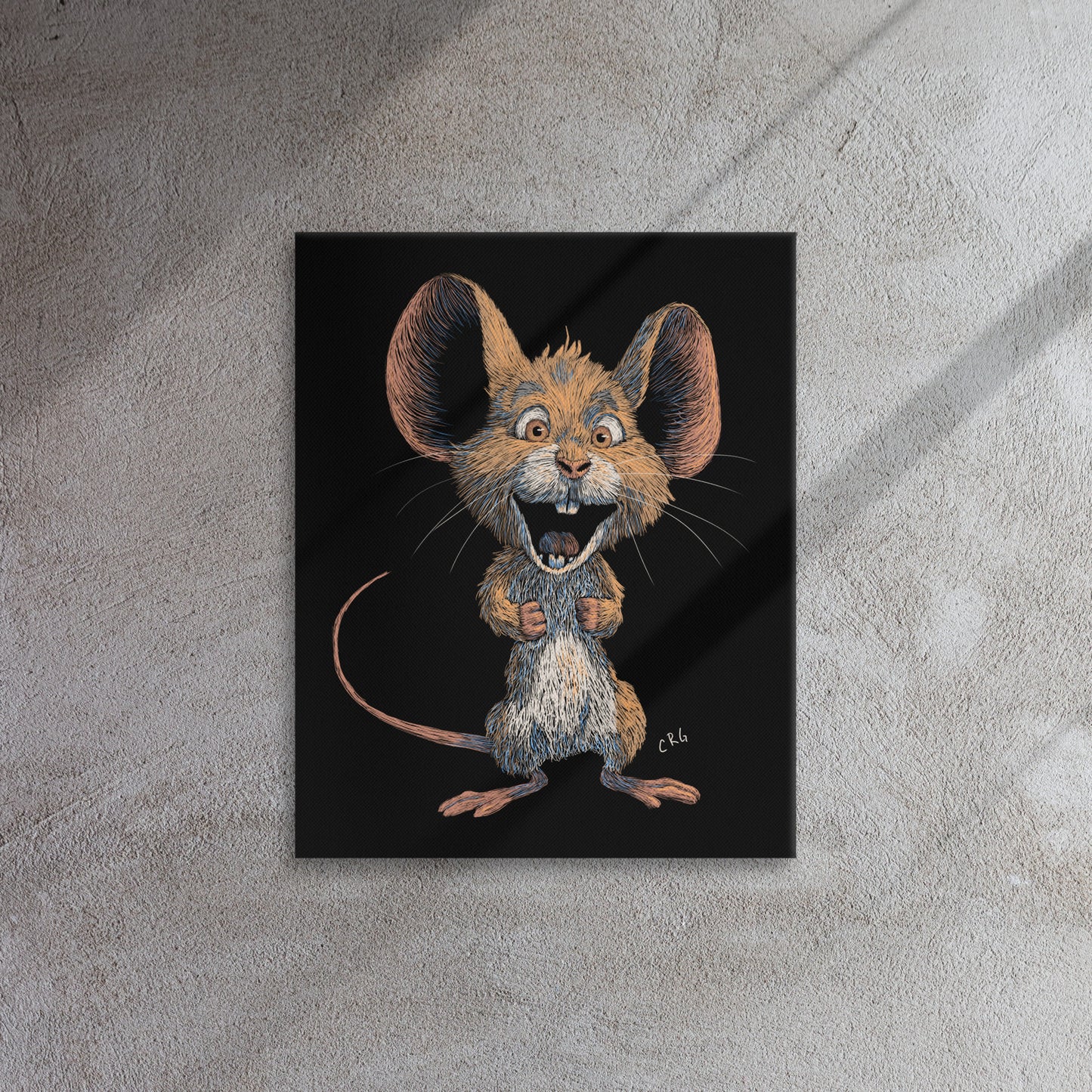 Smiling Mouse Canvas Art Print