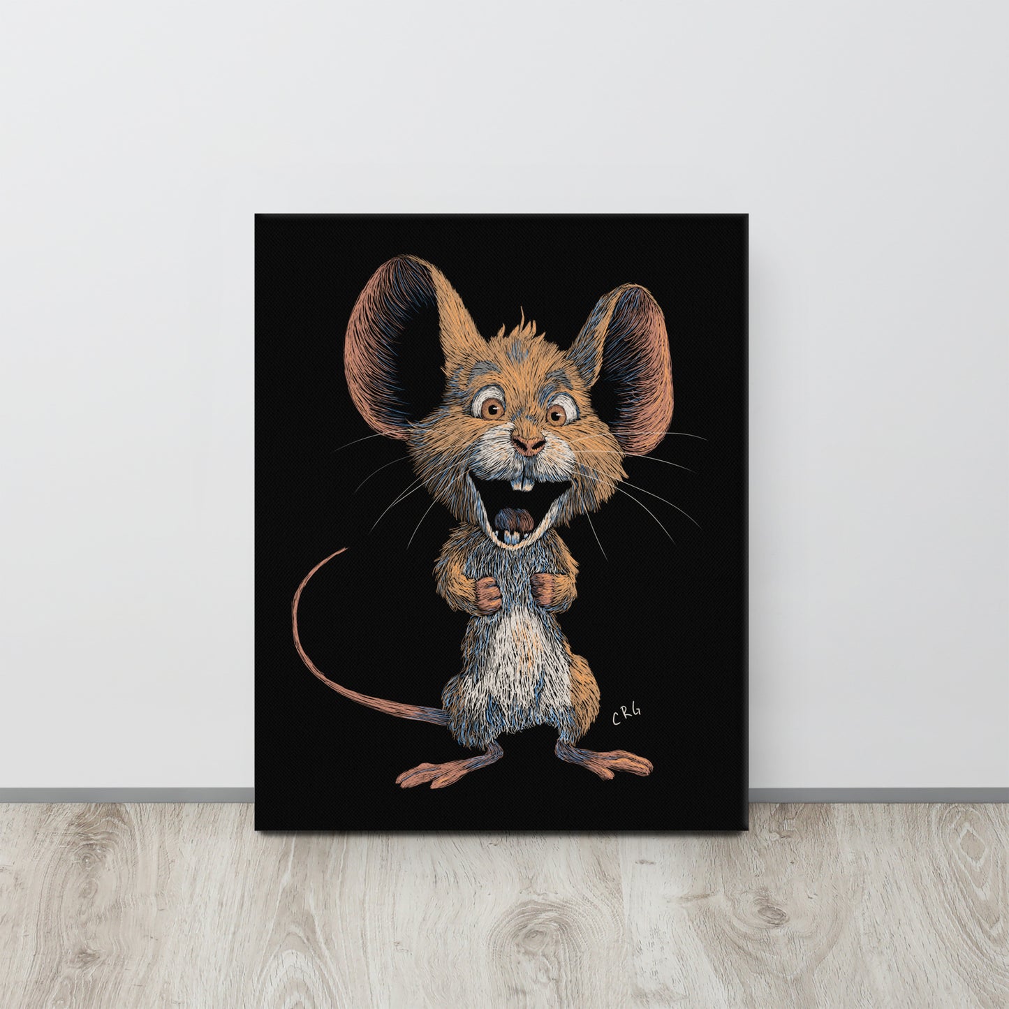 Smiling Mouse Canvas Art Print