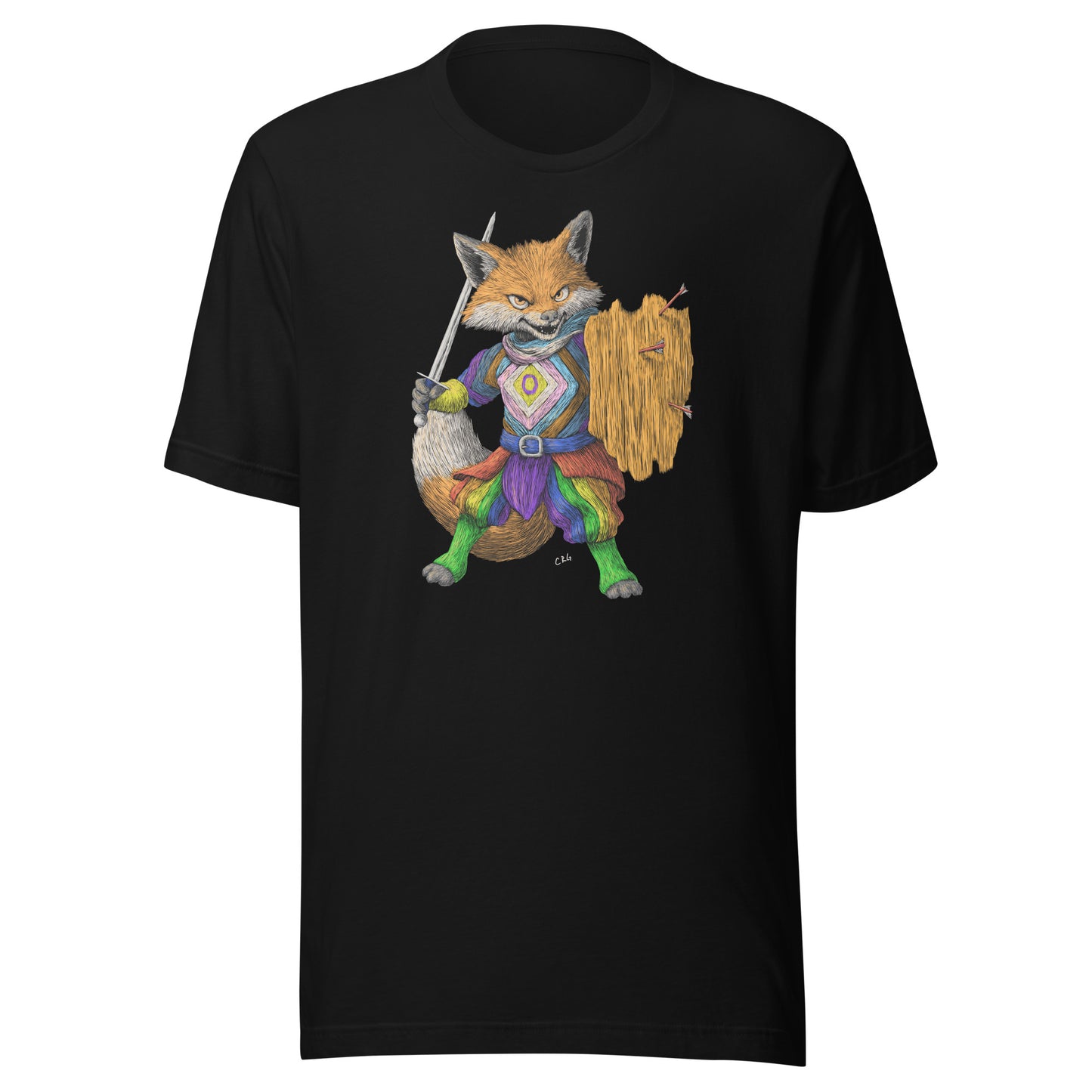 LGBTQIA+ Pride Fox Warrior Shirt