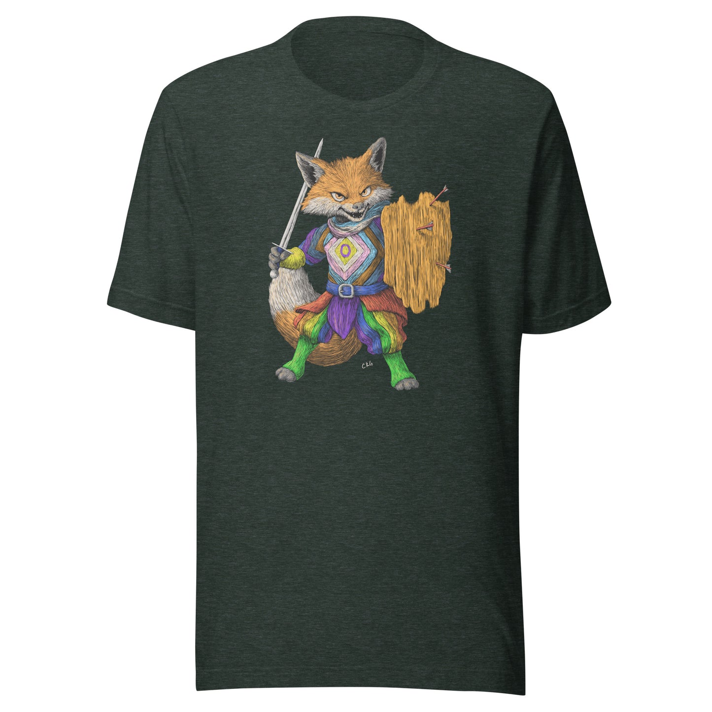 LGBTQIA+ Pride Fox Warrior Shirt