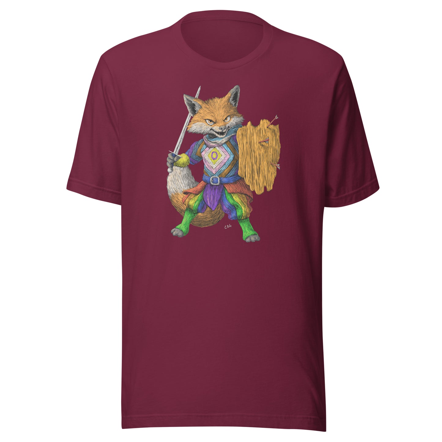 LGBTQIA+ Pride Fox Warrior Shirt