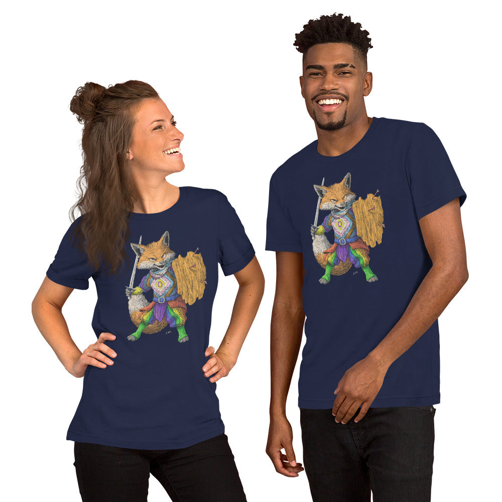 LGBTQIA+ Pride Fox Warrior Shirt