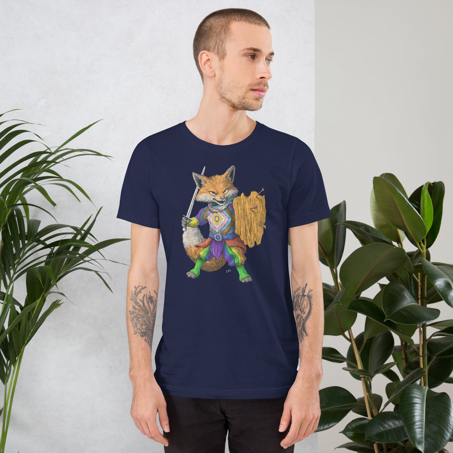 LGBTQIA+ Pride Fox Warrior Shirt