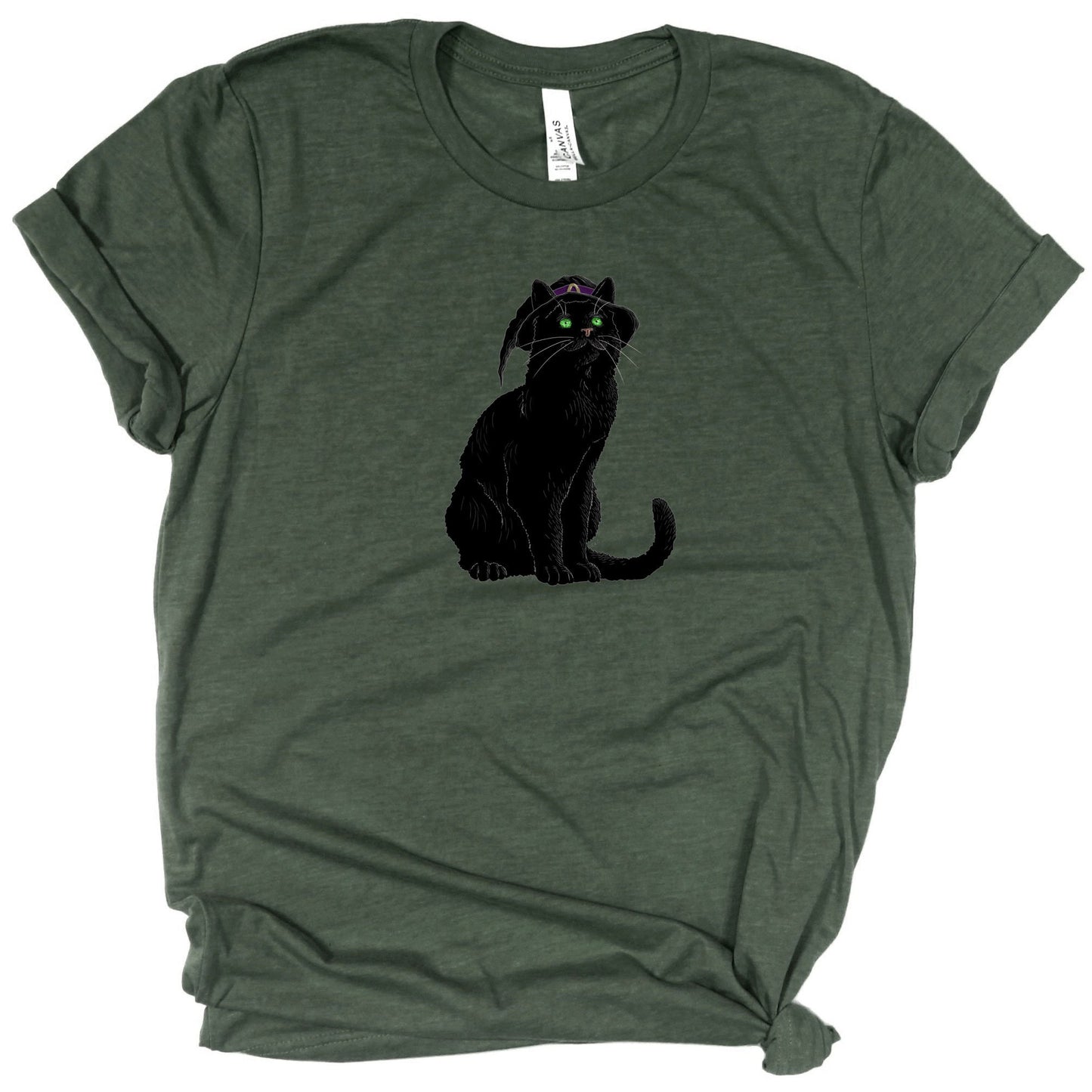 Black Cat with Witches Hat Shirt