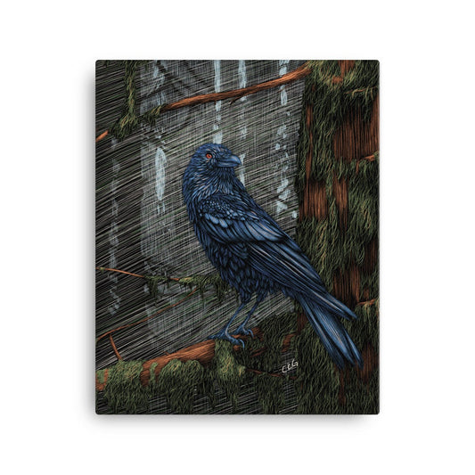 Raven Canvas Art Print