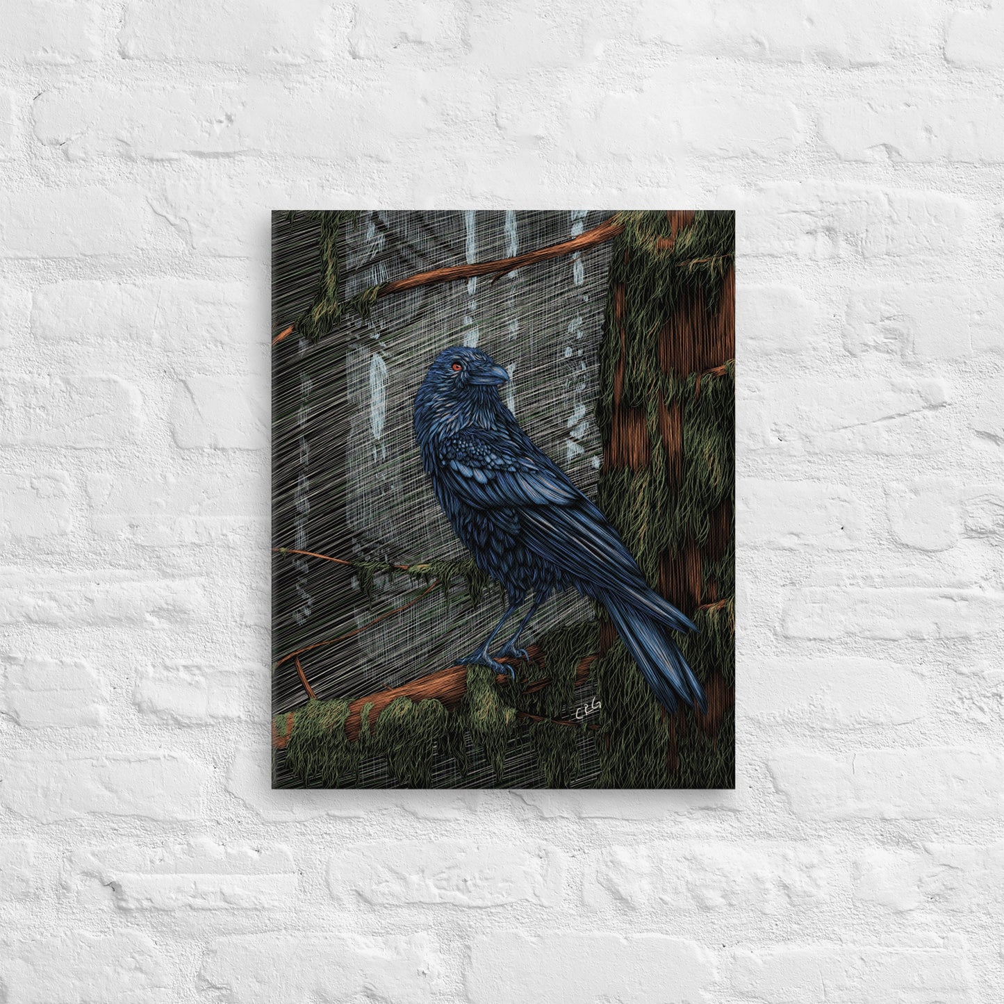 Raven Canvas Art Print